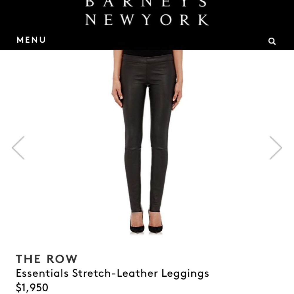 The Row Essentials Stretch-Leather Leggings